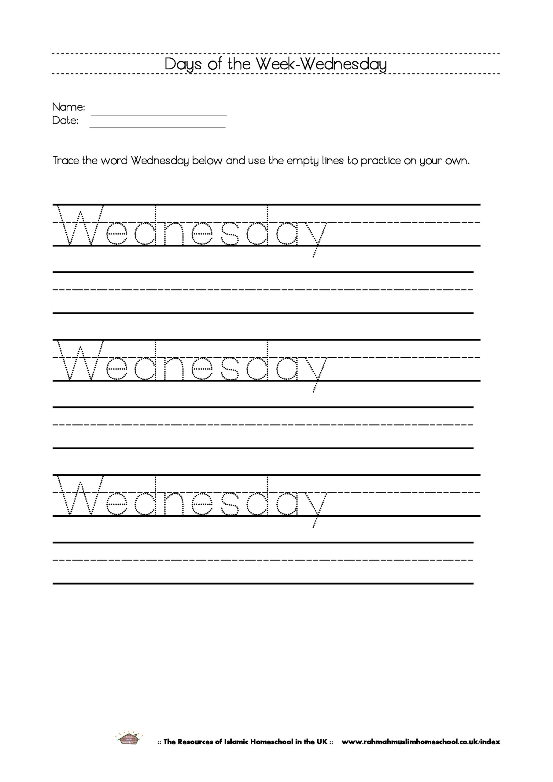 Free Printable Days Of The Week Workbook And Poster | The