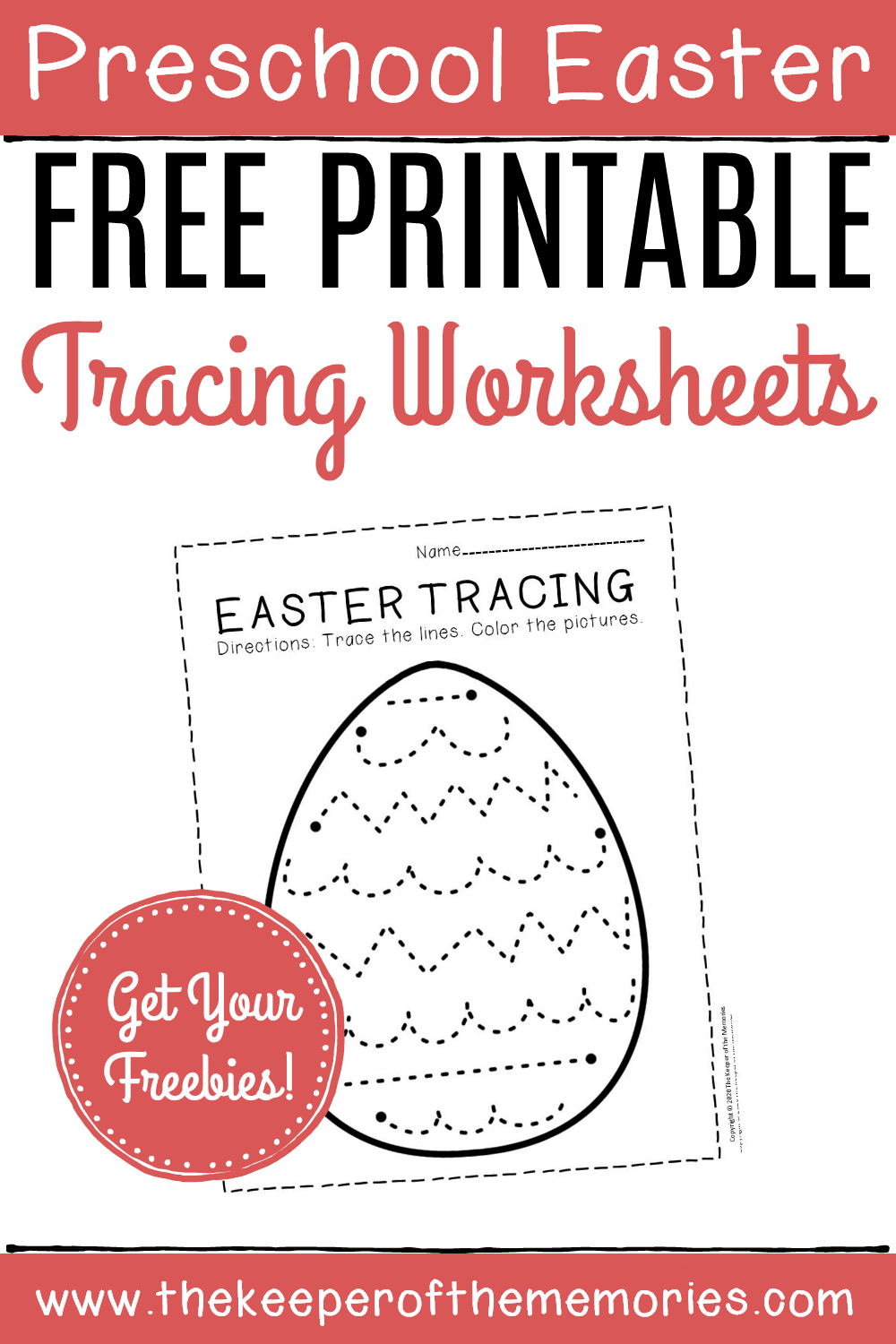 Free Printable Easter Tracing Worksheets - The Keeper Of The