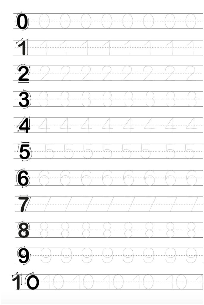 Free Printable For Tracing Letters & Numbers | Free