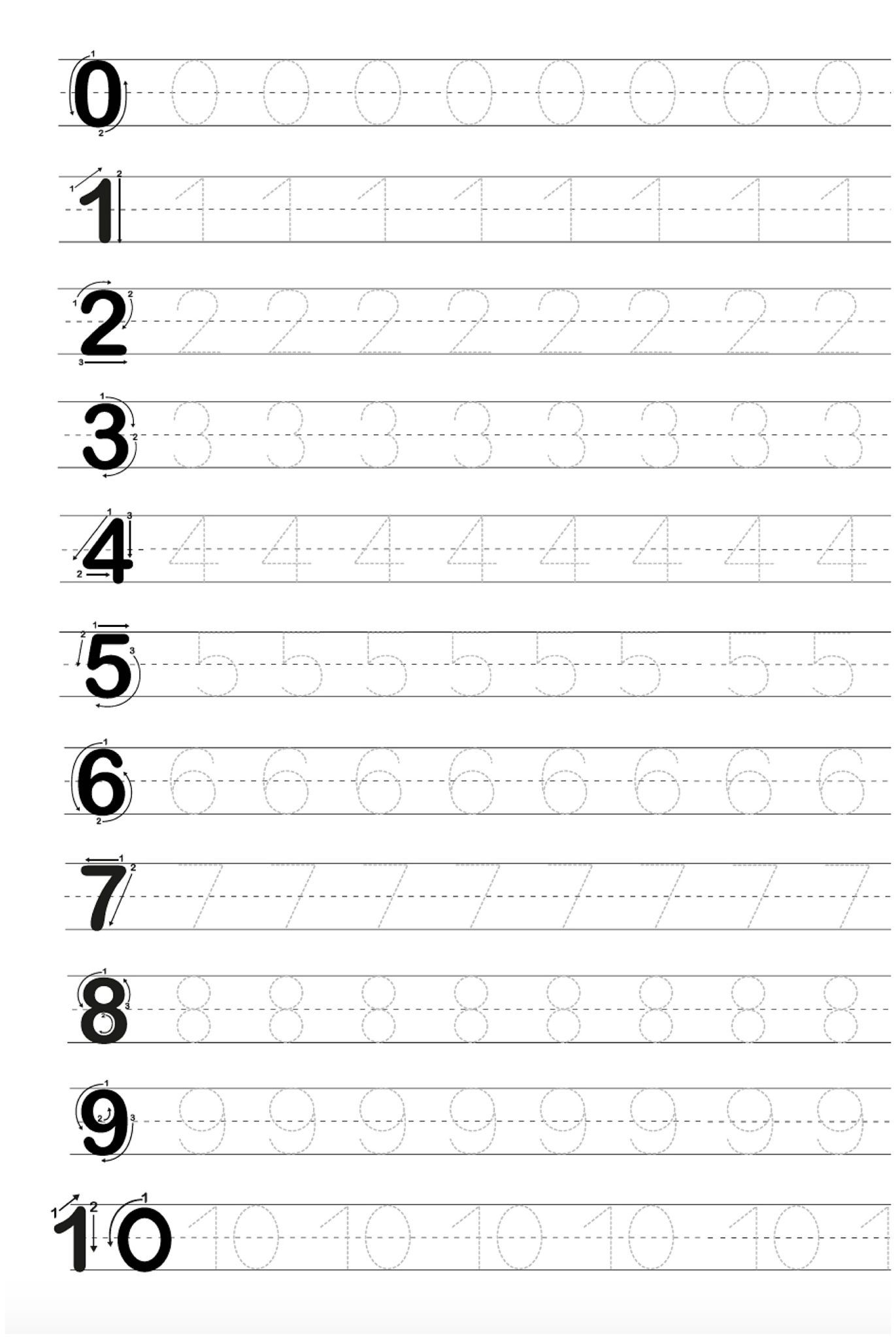 Free Printable Tracing Letters And Numbers Worksheets Preschool Vpk Worksheets Tracing Letters 