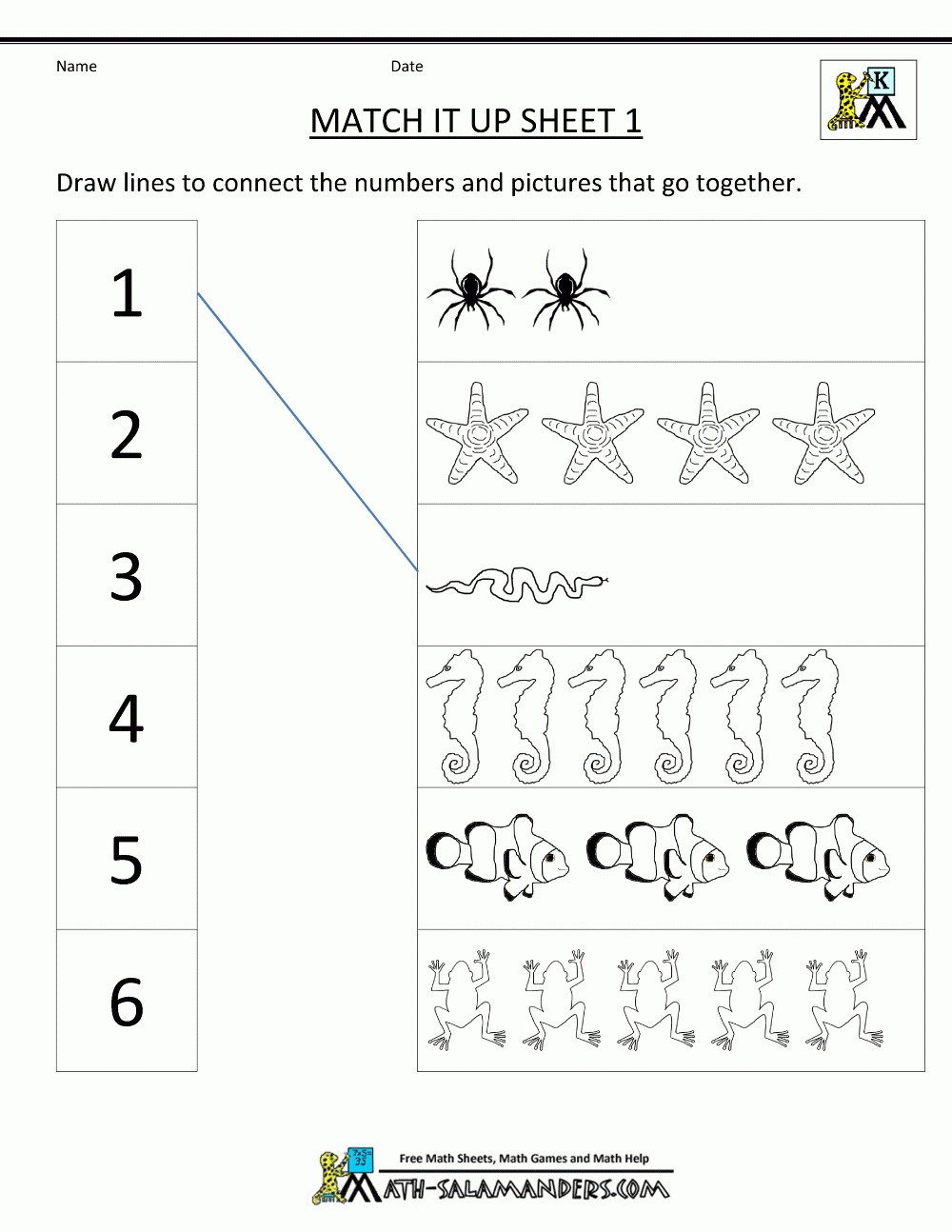 Free Printable Kindergarten Worksheets Match It Up 1 Match with regard to Alphabet Worksheets For Kg1