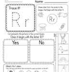 Free Printable Letter R Beginning Sounds Phonics Worksheet With Regard To Letter R Worksheets Free Printable