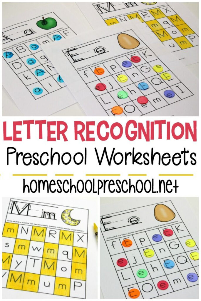 Free Printable Letter Recognition Worksheets For With Alphabet Recognition Worksheets For Preschool