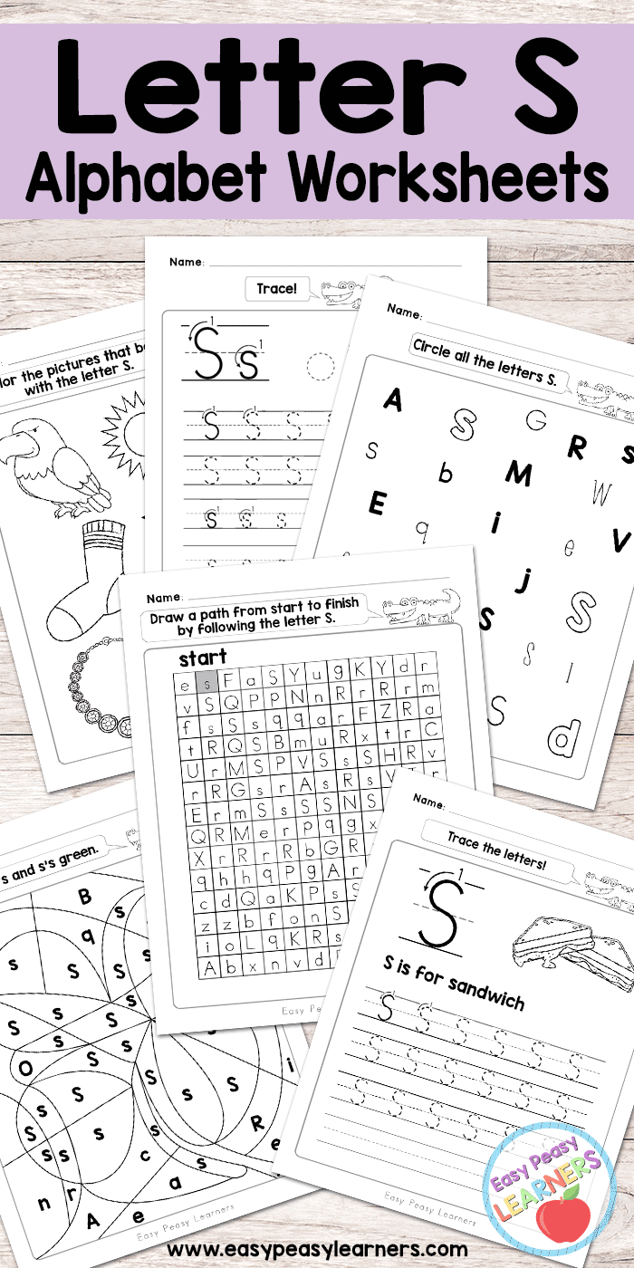 Free Printable Letter S Worksheets - Alphabet Worksheets inside Letter T Worksheets Easy Peasy