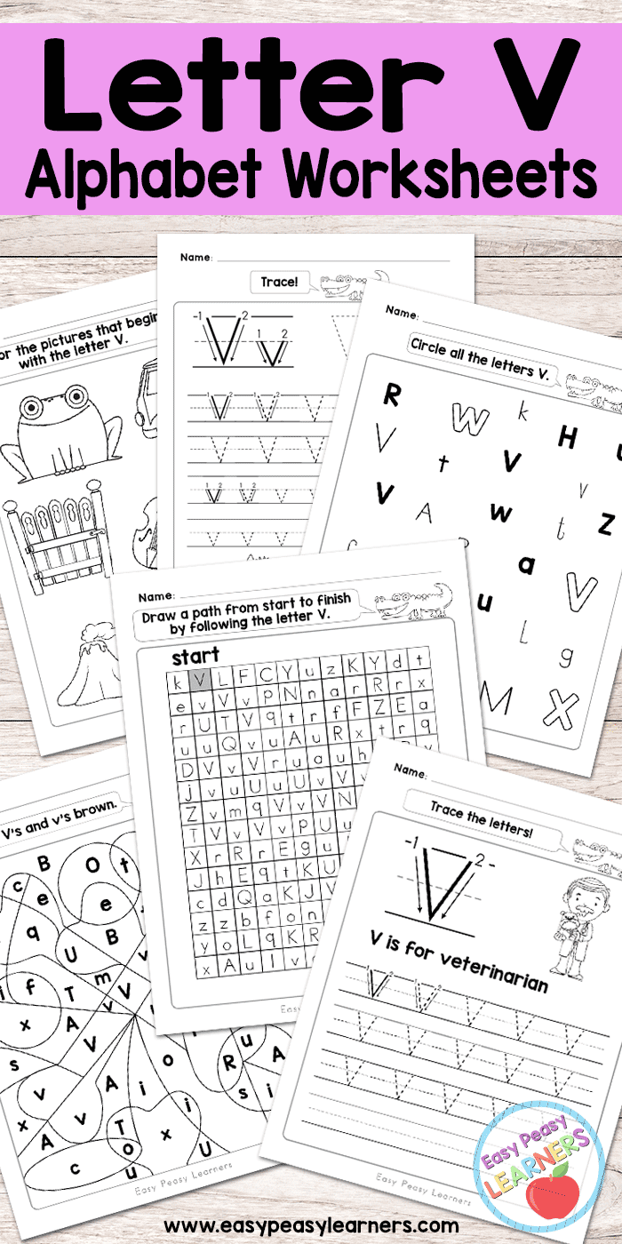 Free Printable Letter V Worksheets - Alphabet Worksheets pertaining to Letter V Worksheets Pdf