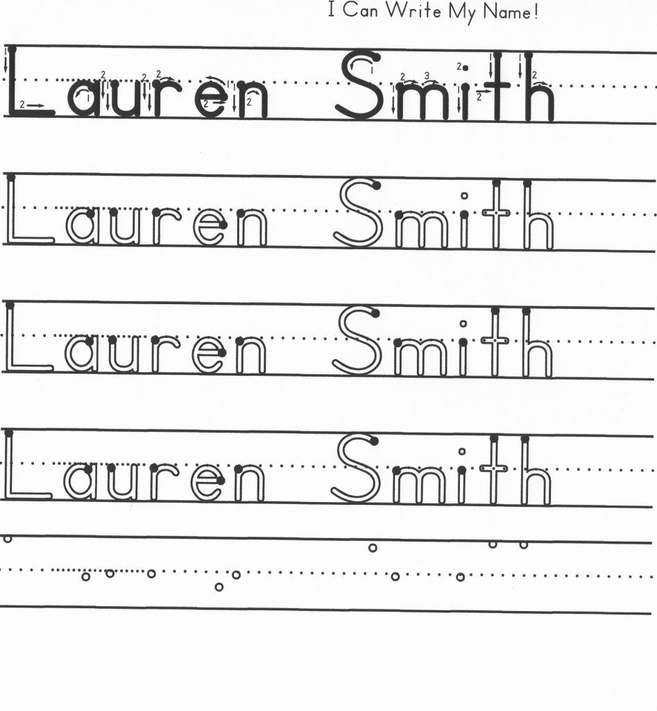 Free Printable Preschool Worksheets Tracing Name inside Name Tracing Worksheet