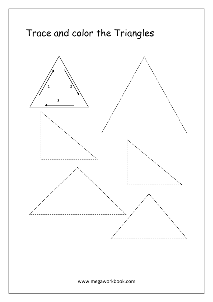 Free Printable Shapes Worksheets   Tracing Simple Shapes