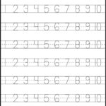 Free Printable Sheets For Preschool Number Tracing Worksheet