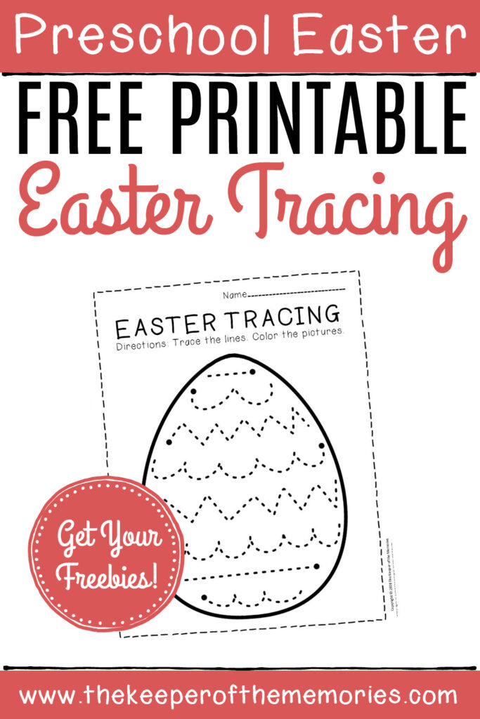 Free Printable Tracing Easter Preschool Worksheets   The