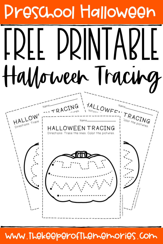 Free Printable Tracing Halloween Preschool Worksheets The Free Printable Tracing Halloween Preschool Worksheets The