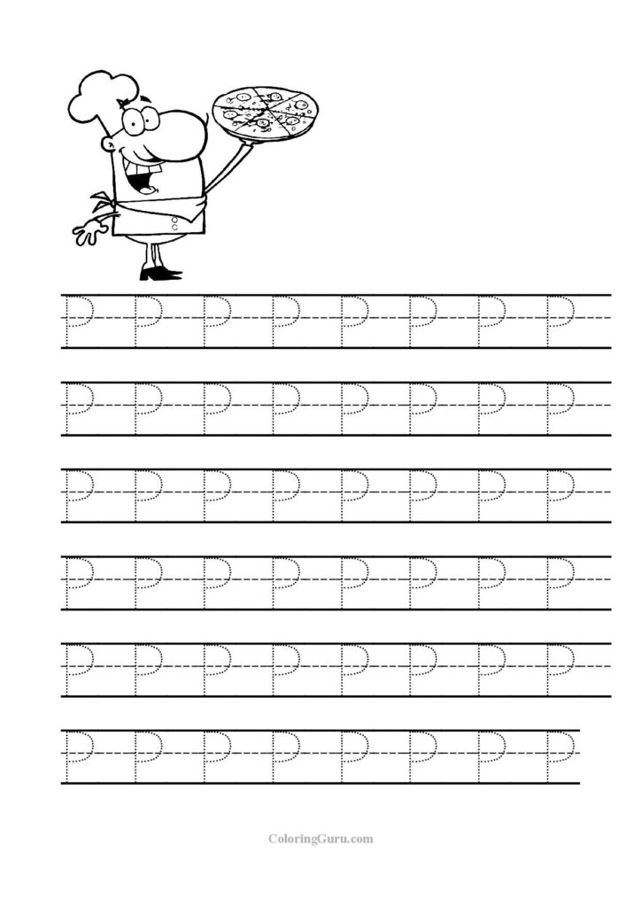 Free Printable Tracing Letter P Worksheets For Preschool