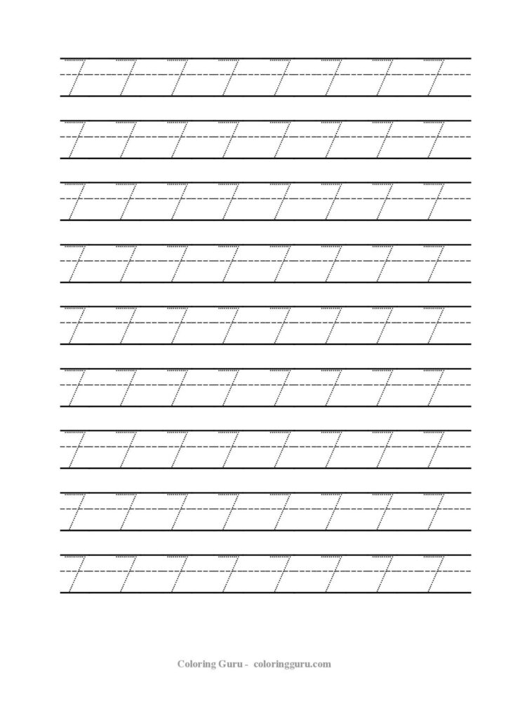Free Printable Tracing Number 7 Worksheets | Kids Math