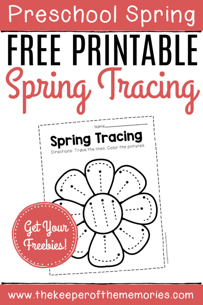 Free Printable Tracing Spring Preschool Worksheets   The