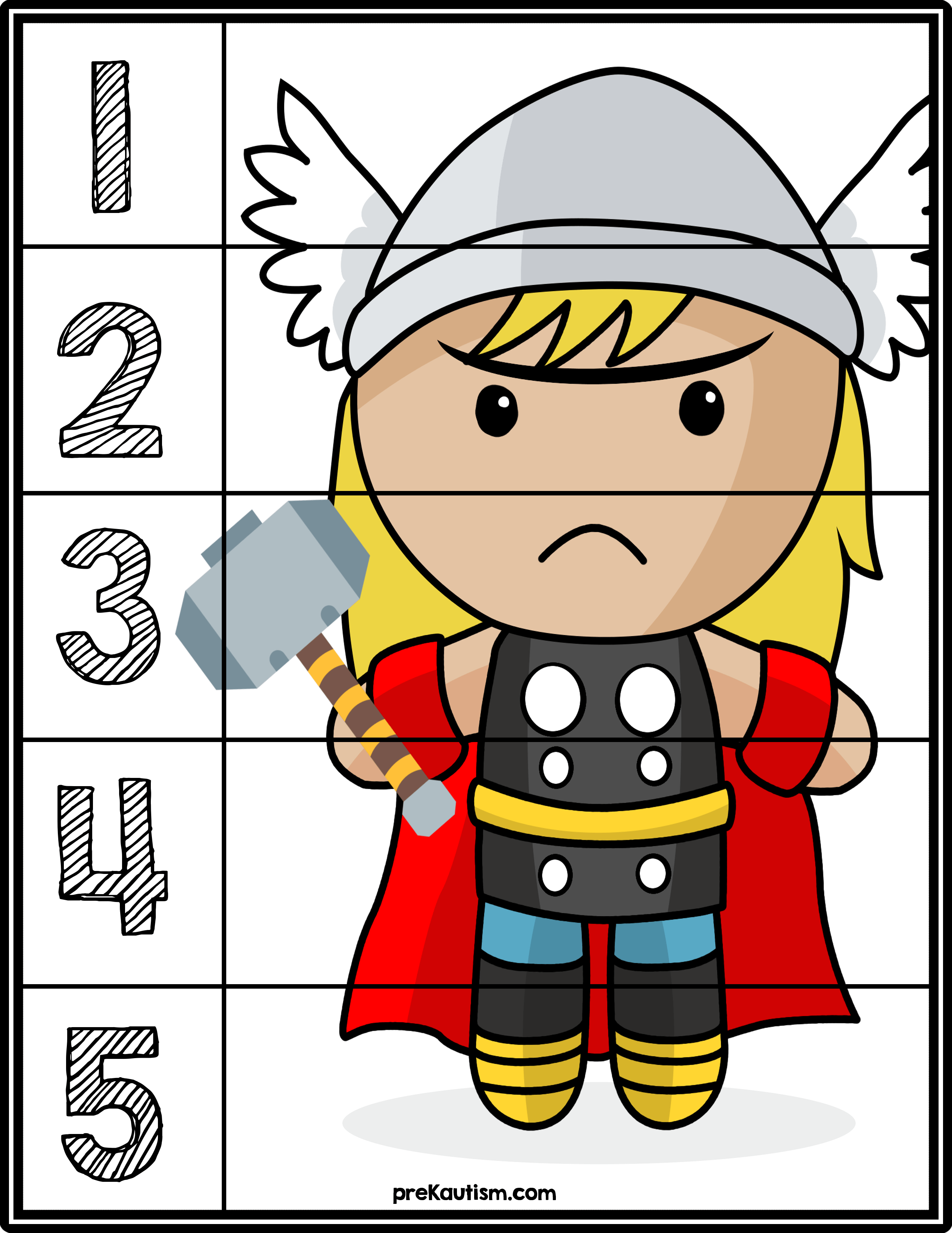 Free Superhero Number Puzzles | Number Puzzles, Superhero