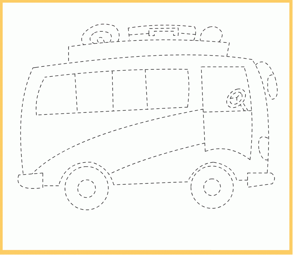 Free Traceable Worksheets Car | Tracing Worksheets Preschool