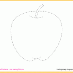 Free Tracing Line Printable: Apple Tracing Picture