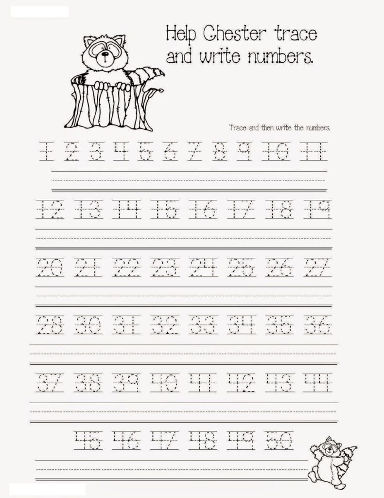 Free Tracing Numbers 1 50 K5 Education Resources | The Free Tracing Numbers 1 50 K5 Education Resources | The