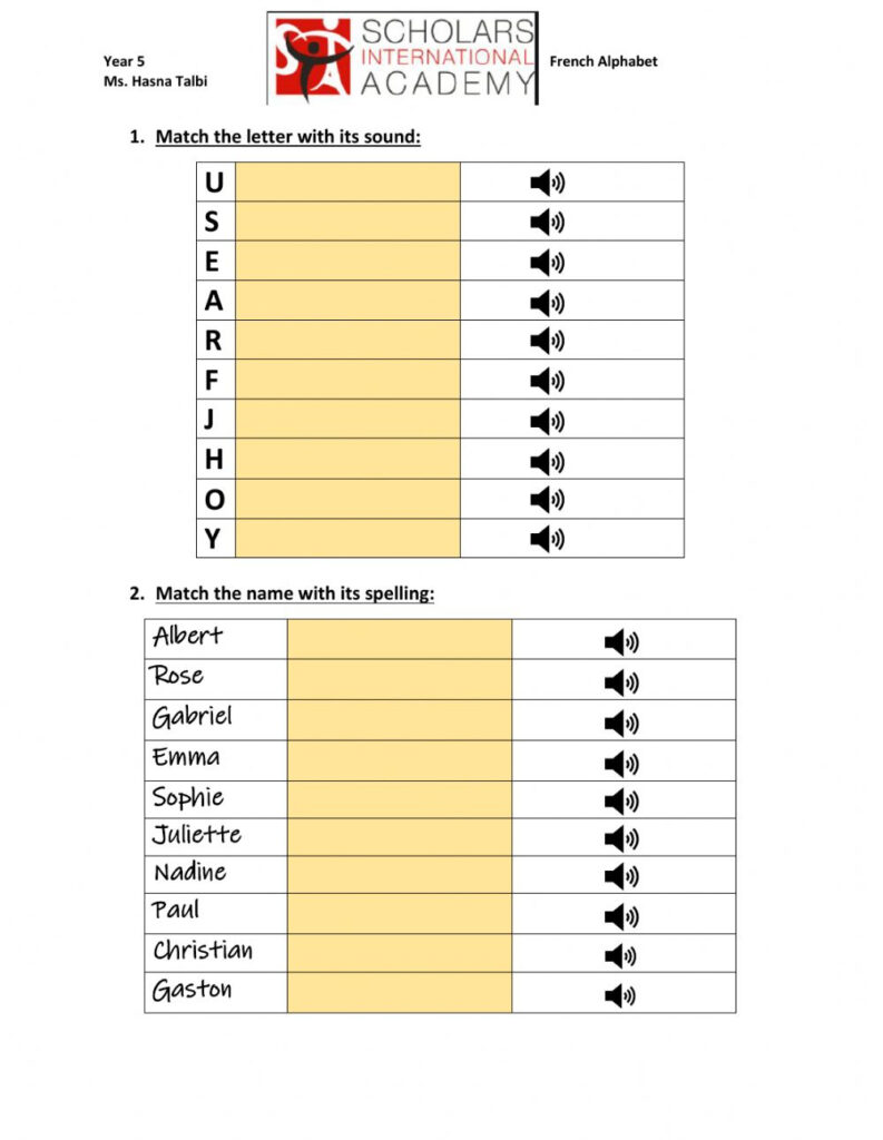 French Alphabet Interactive Worksheet Within Alphabet Worksheets In French