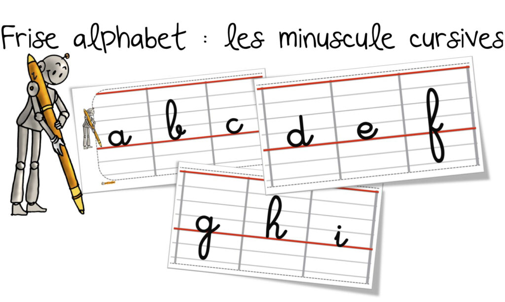 Frise De L'alphabet Des Minuscules En Cursif | Bout De Gomme