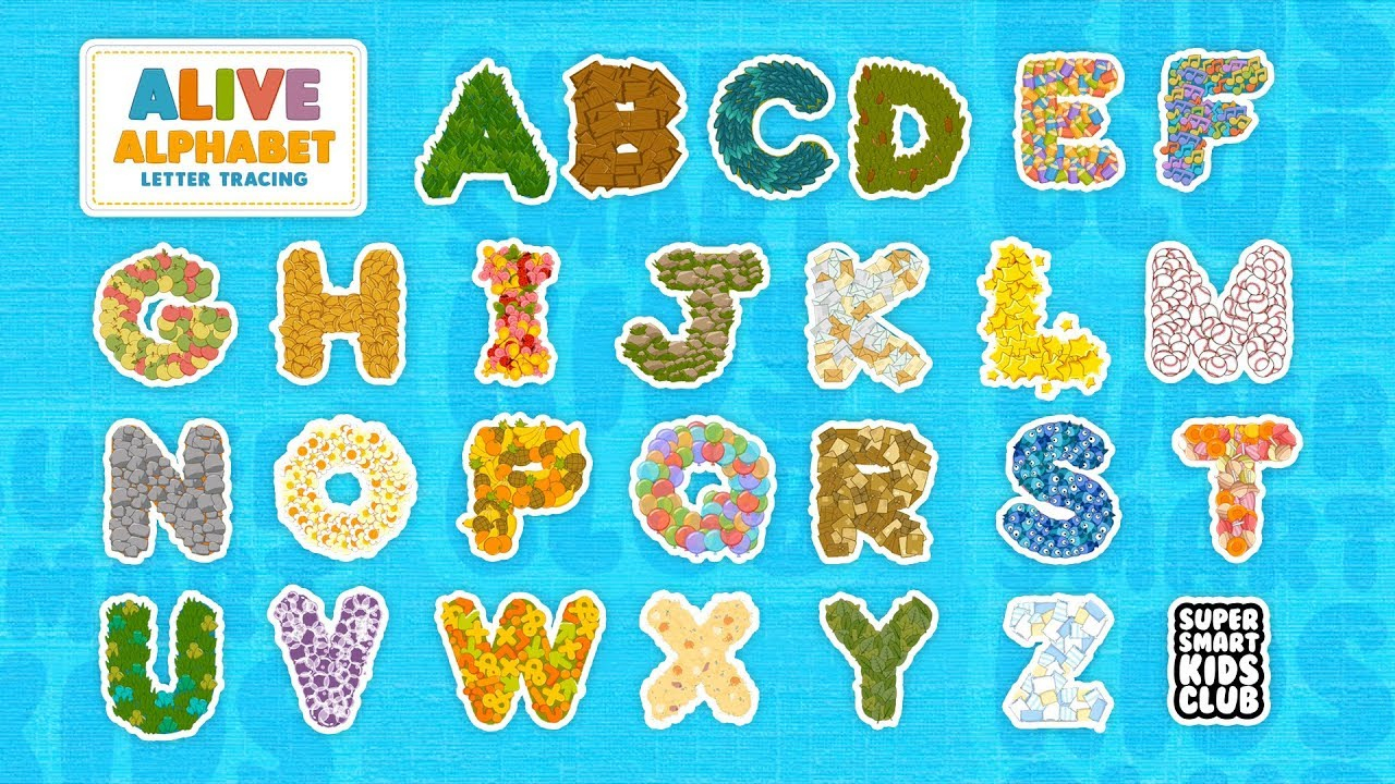 Fun And Colourful Letter Tracing With Alive Alphabet for Abc Tracing Youtube