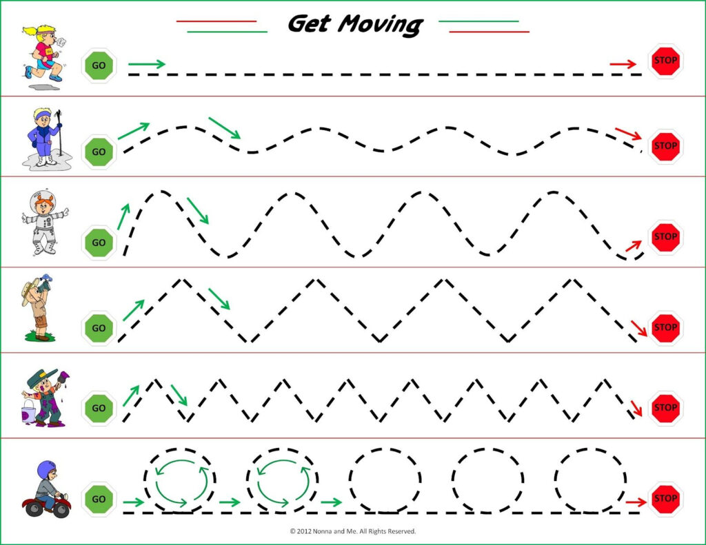 Get Moving | Tracing Worksheets Preschool, Preschool Tracing