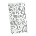 Glitter Cursive Alphabet Letter Stickers, 1 Inch, 50 Count, Silver    Walmart