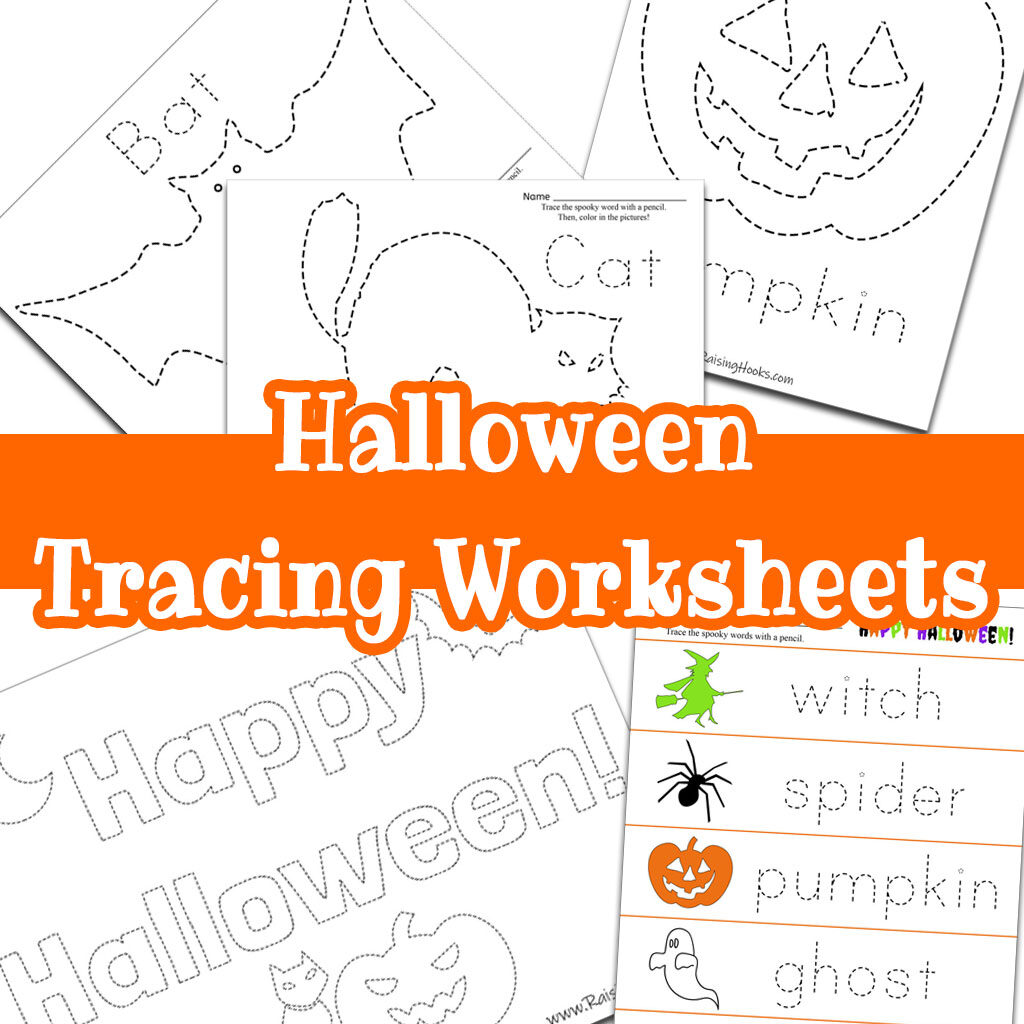 Halloween Tracing Worksheets   Raising Hooks