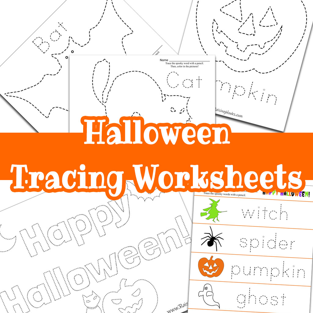 Halloween Tracing Worksheets - Raising Hooks