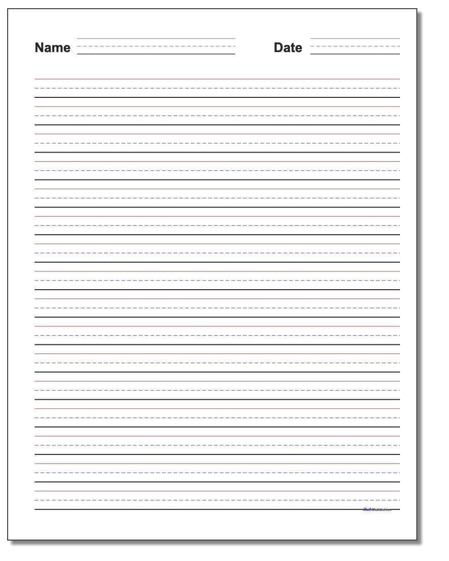 Handwriting Paper pertaining to Name Tracing Worksheet With Blank Lines