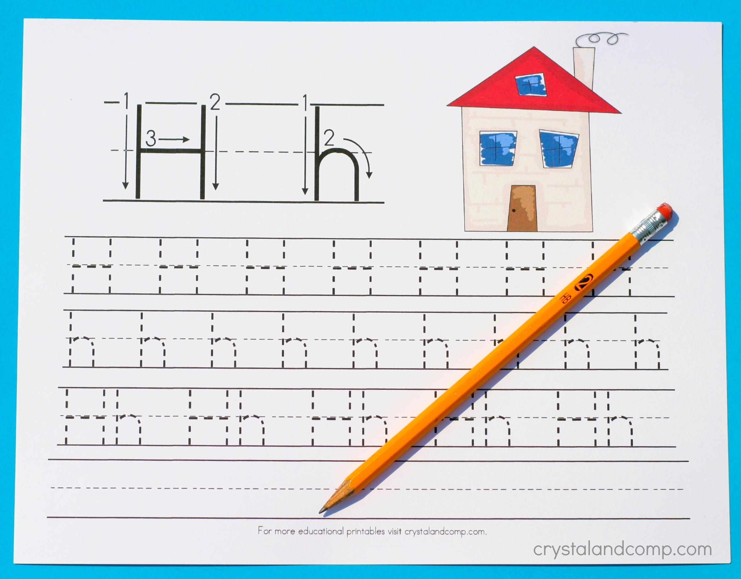 Handwriting Practice For Preschool: Letter H within Letter H Tracing Preschool