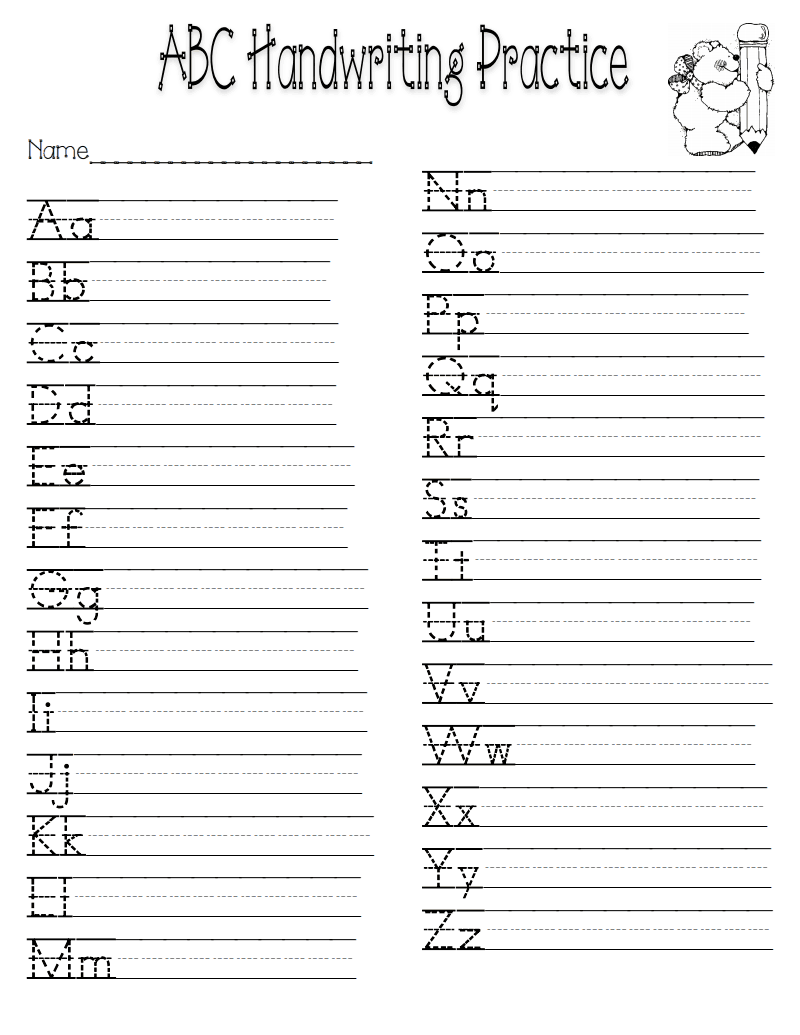 Handwriting Practice.pdf | Alphabet Writing Practice, Kids