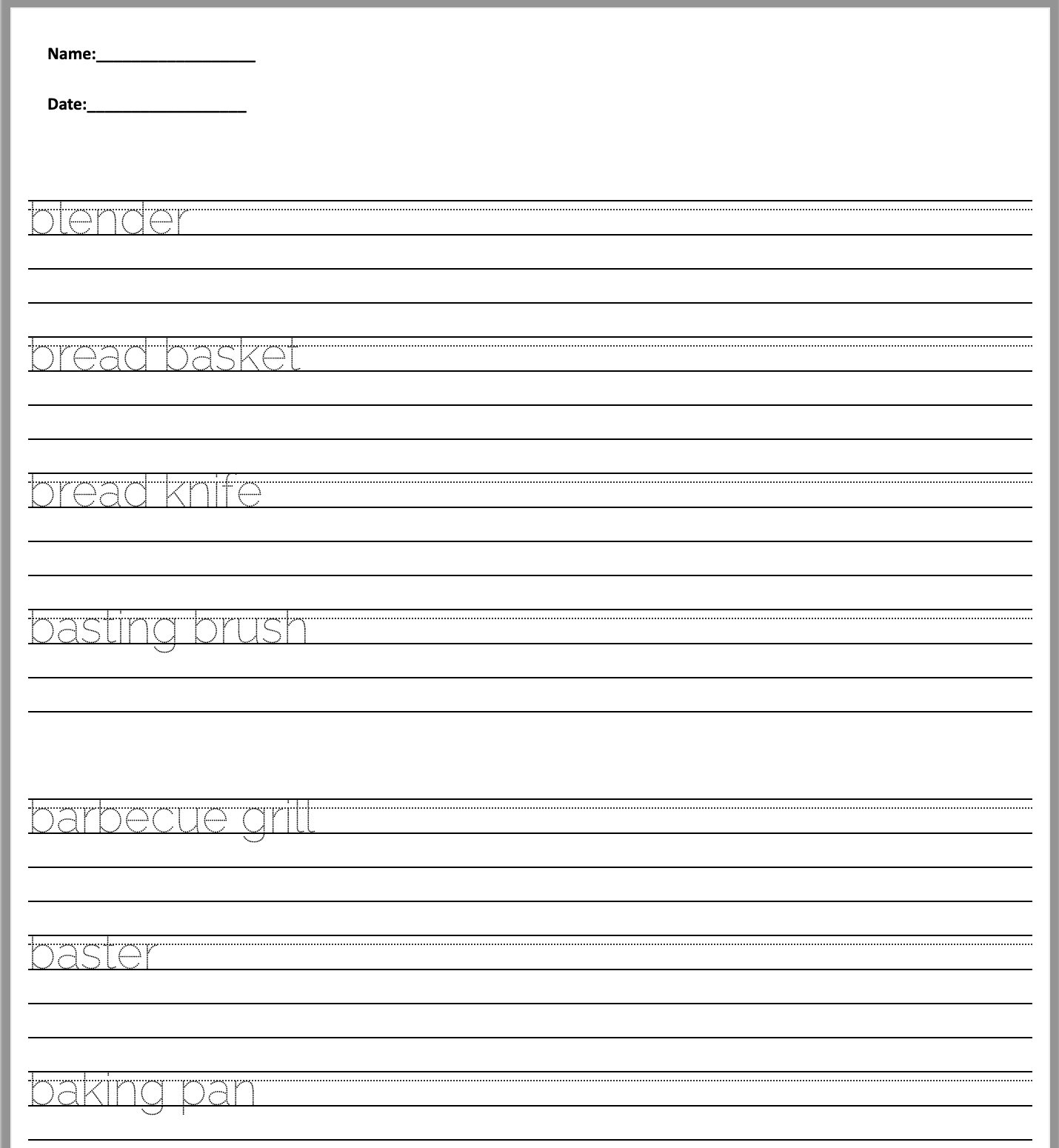 Handwriting Tracing Generator in Name Tracing Template Australia