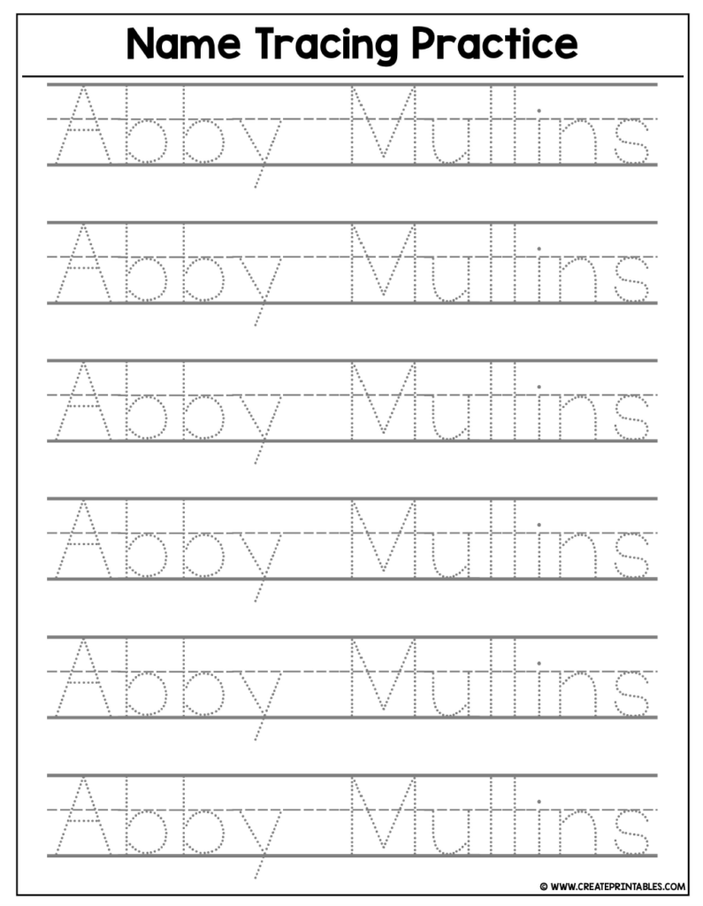 Handwriting Worksheet Generator Practice Name Sheets Free