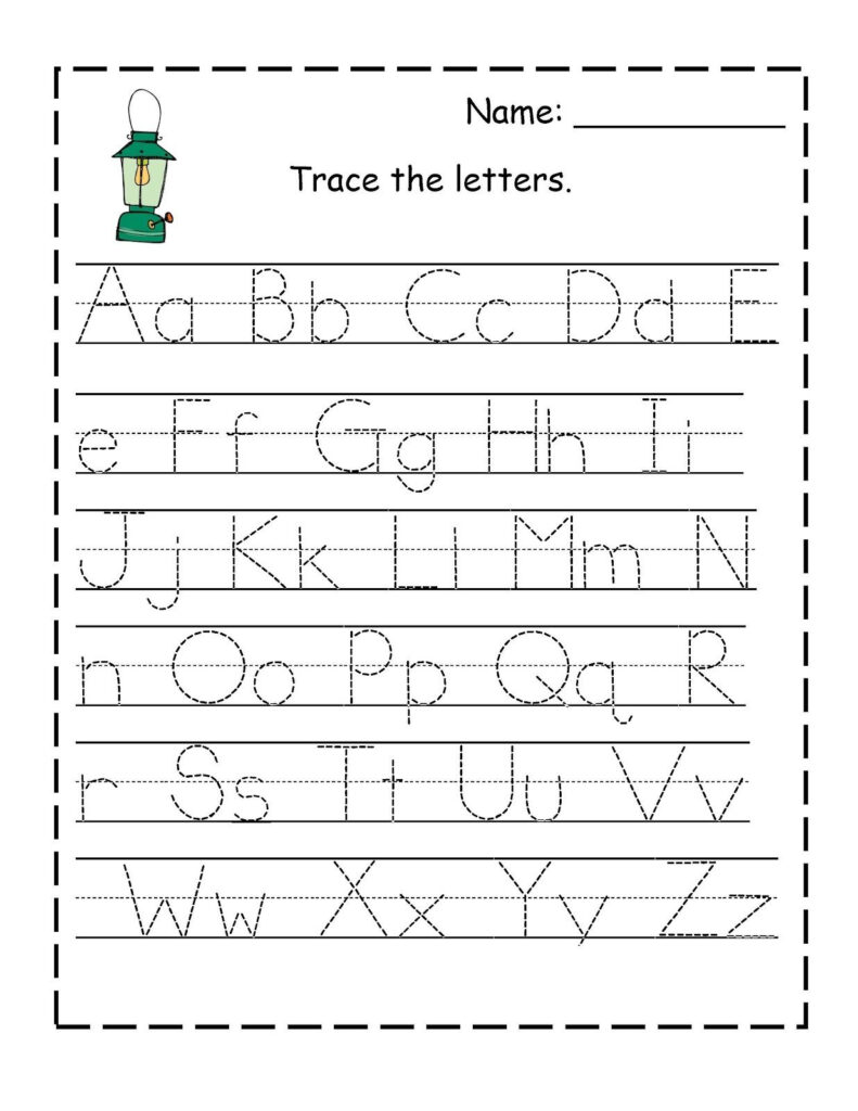 Handwriting Worksheets For Preschool Alphabet Free Writing Regarding Alphabet Handwriting Worksheets For Preschool