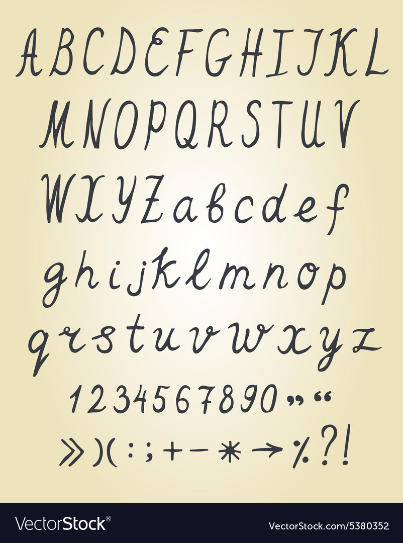 Handwritten Alphabet