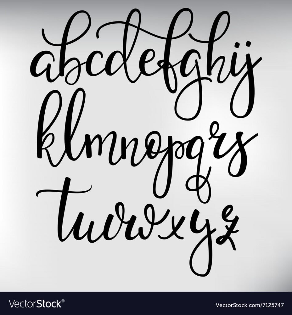 Cursive Alphabet Font | AlphabetWorksheetsFree.com