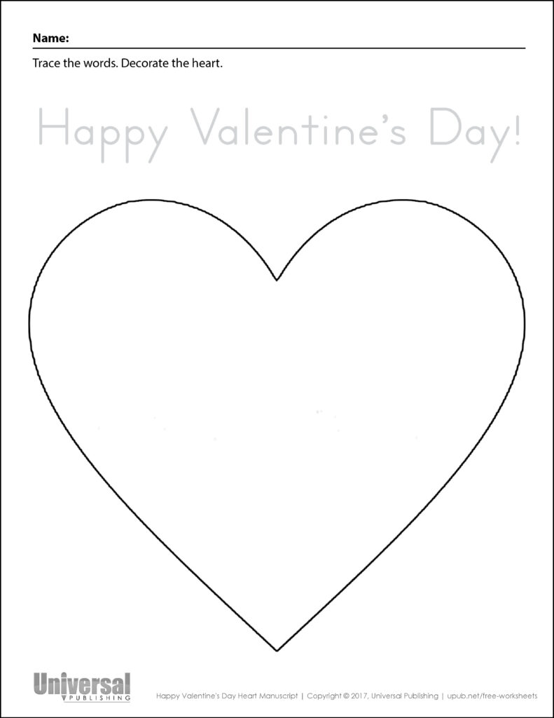 Heart Tracing Worksheet | Printable Worksheets And Heart Tracing Worksheet | Printable Worksheets And