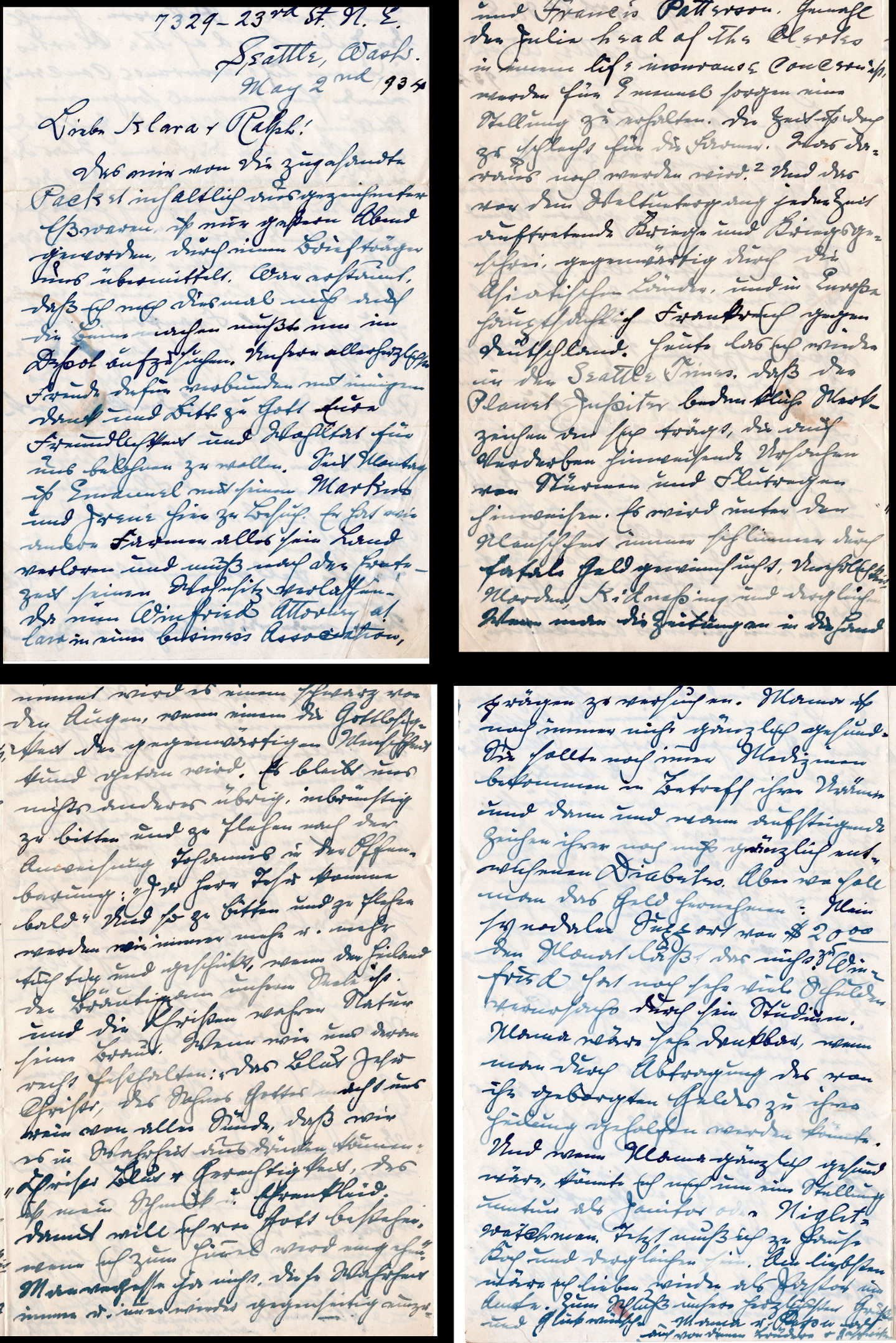 Help Translating German Cursive To English. Winfred Letter