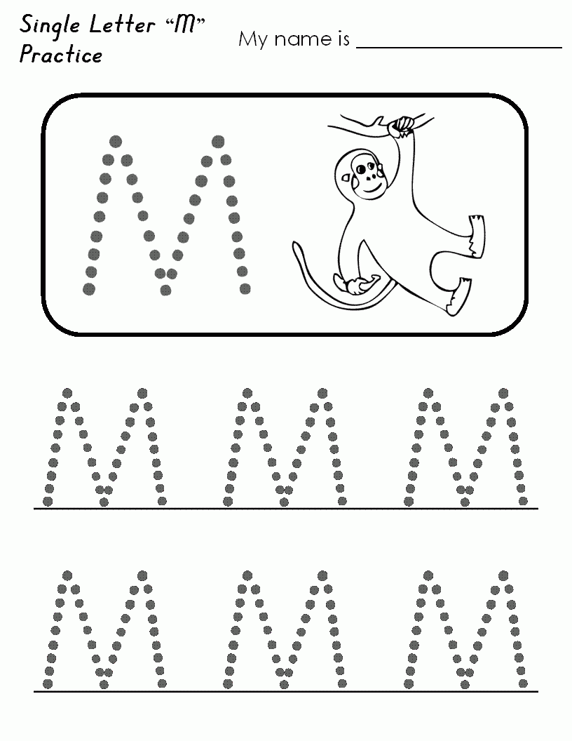 Home Page Letter M Work Sheet Alphabet | Printable Alphabet in Alphabet M Tracing