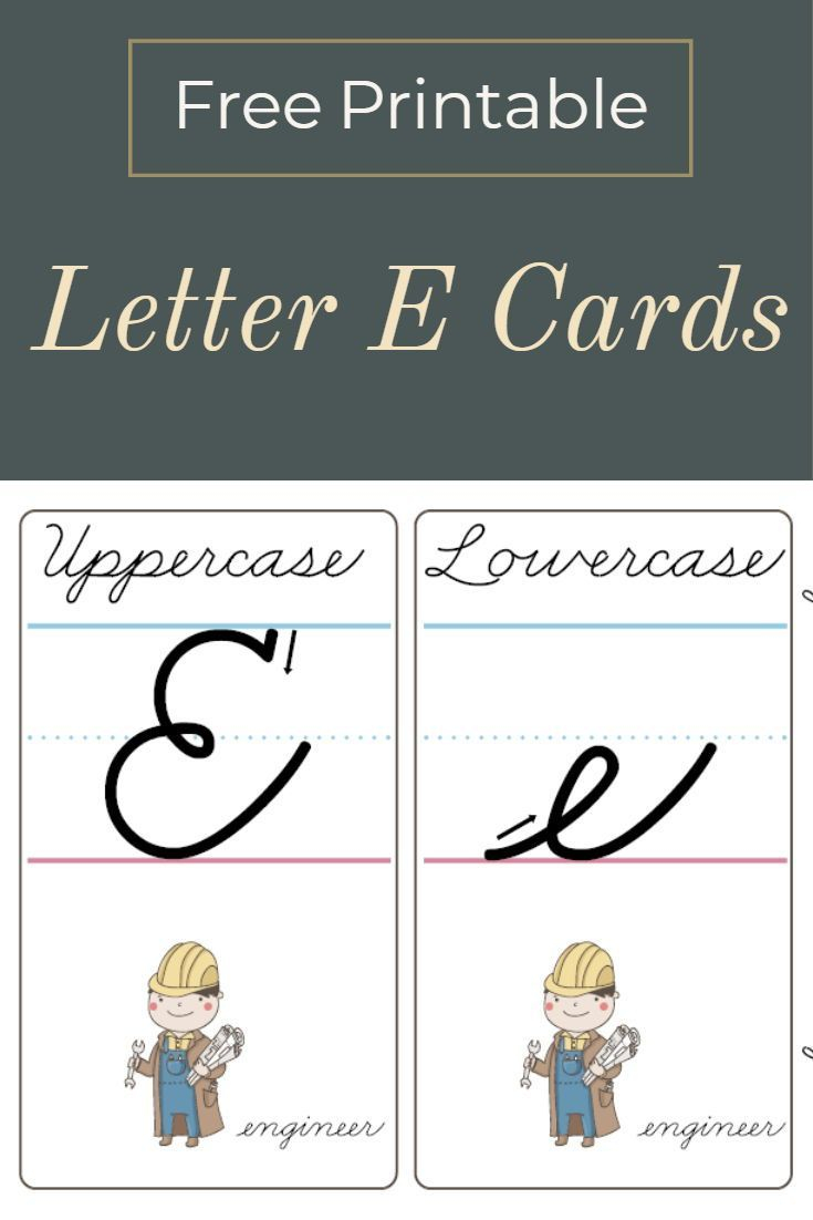 How To Make A Cursive E - Printable Cards | Primarylearning