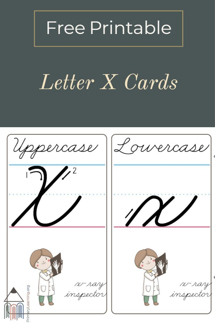 How To Make A Cursive X - Printable Cards | Primarylearning