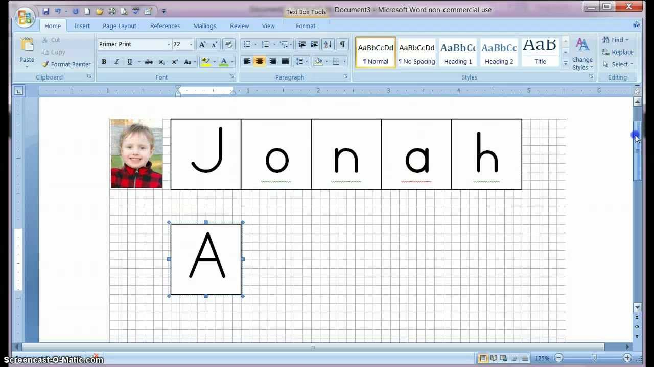 How To Make A Letter Tile Printable Using Microsoft Word pertaining to Name Tracing Font On Word