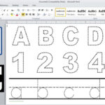 How To Make Dotted Typing Design In Microsoft Word Throughout Name Tracing Font On Word
