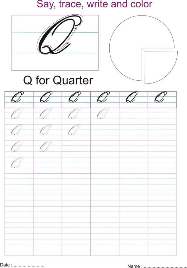 How To Write Capital Cursive Q