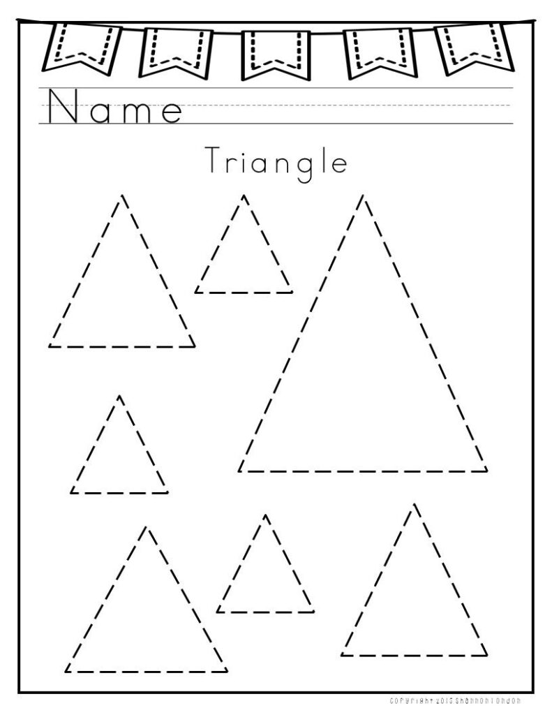 Triangle Tracing Worksheet