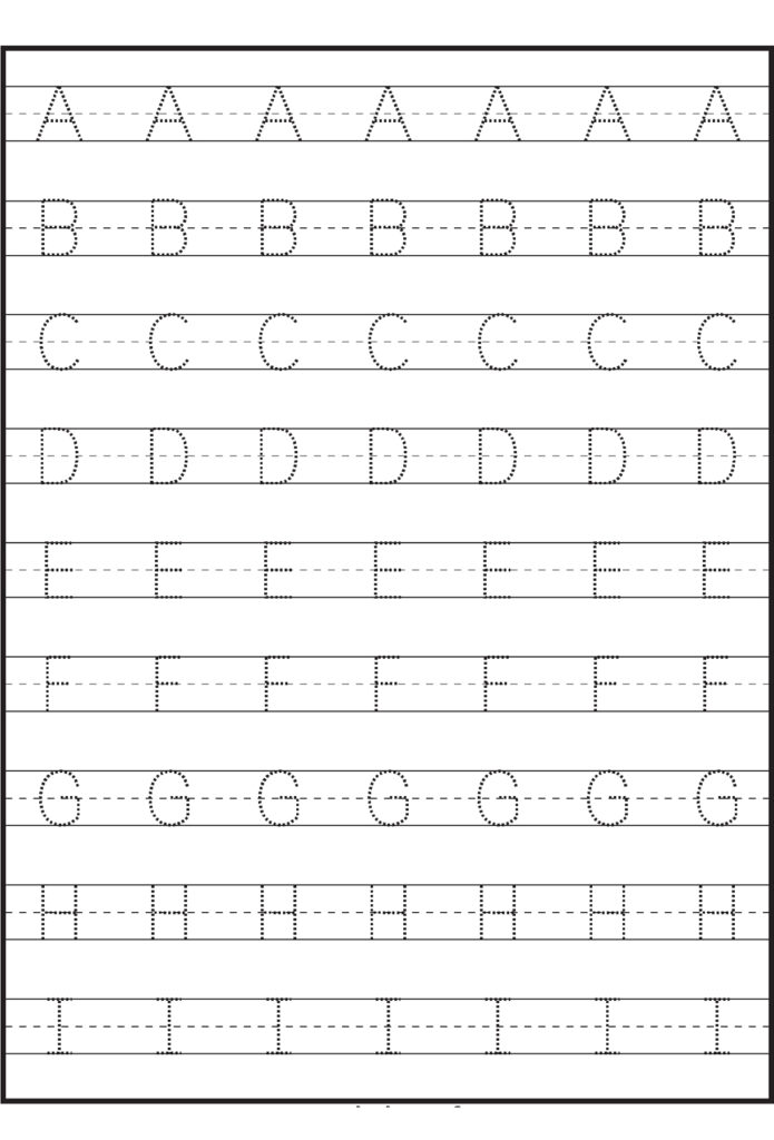 Incredible Letter Tracing Worksheets Image Ideas Throughout Alphabet Tracing Kindergarten Worksheet