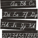 Industrial Chic Cursive Alphabet Line Printable Bulletin