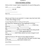 Informal Letter   Interactive Worksheet Inside Letter Writing Worksheets For Grade 4