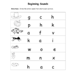 Initial Sounds Worksheets | Dmmb Worksheets | Beginning Intended For Alphabet Sounds Worksheets For Kindergarten
