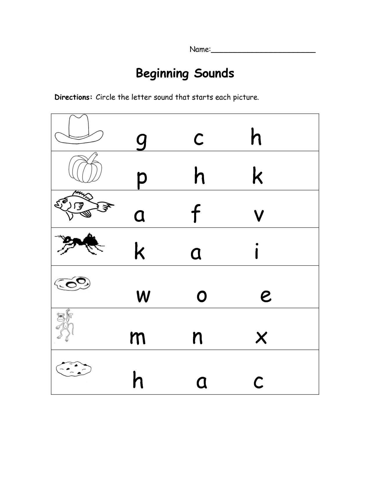 Initial Sounds Worksheets | Dmmb Worksheets | Beginning intended for Alphabet Sounds Worksheets For Kindergarten